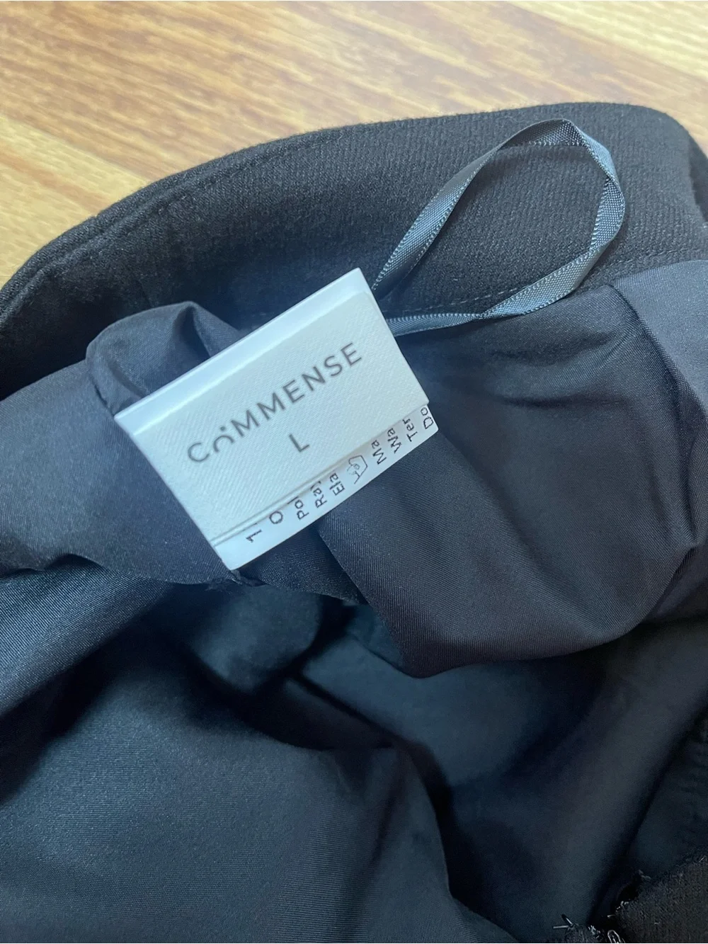 Commense black high waist mini shorts size L